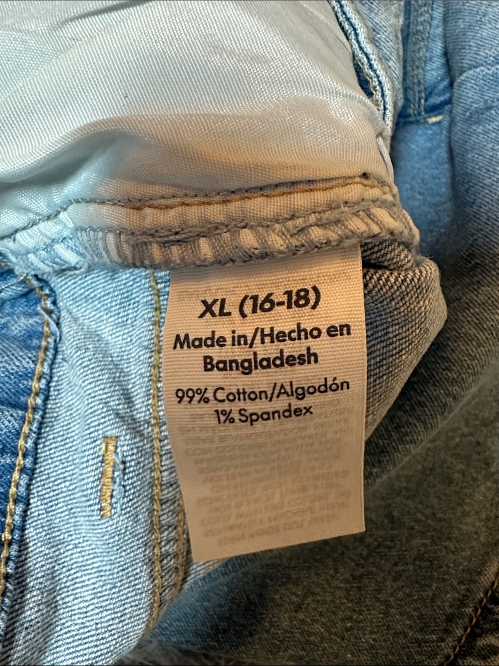 NWT No Boundaries Light Wash Denim Mini Skirt - Light Blue Sz XL 16-18 🦋 - Picture 9 of 10